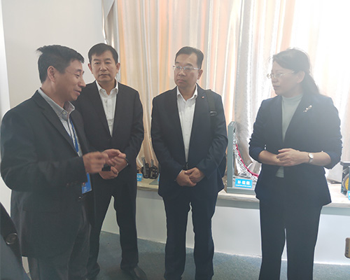 山东省枣庄市委常委 峄城区委书记于玉一行参观乐动在线官网公司展示厅(2019)